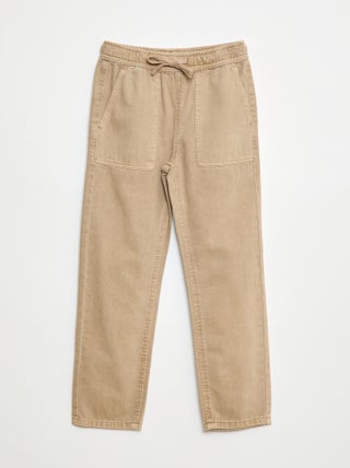 Jeans met elastische tailleband