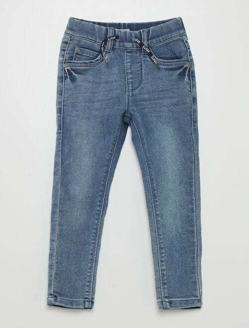 Jeans met elastische tailleband en koordje - Kiabi