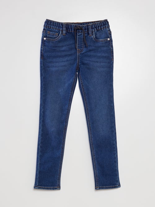 Jeans met elastische tailleband en strikkoordje - Kiabi