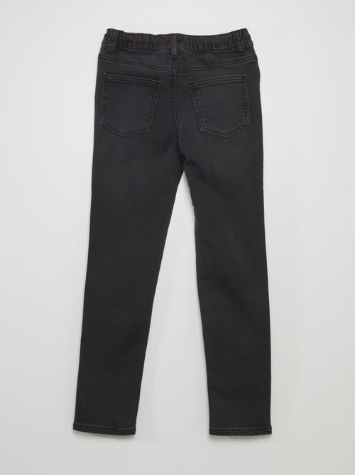 Jeans met elastische tailleband en strikkoordje - Kiabi