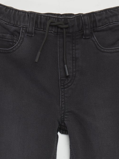 Jeans met elastische tailleband en strikkoordje - Kiabi