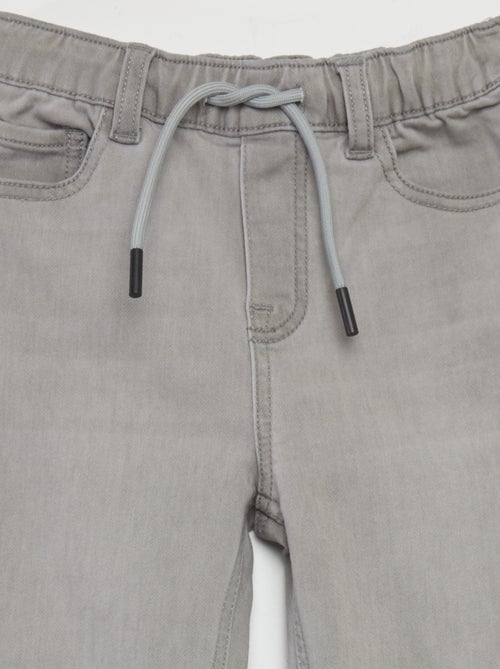 Jeans met elastische tailleband en strikkoordje - Kiabi