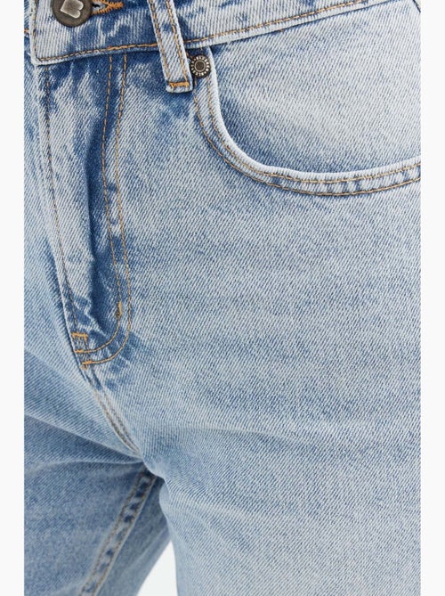 Jeans met hoge taille en rechte pijpen hiccup - Kiabi