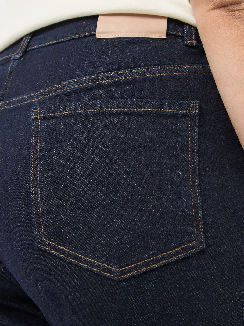 Jeans met hoge taille en stras Blauw - Kiabi