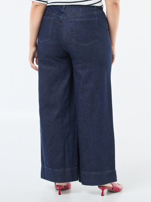 Jeans met hoge taille en wijde pijpen - Kiabi