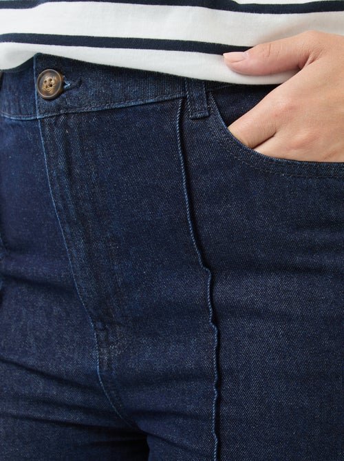 Jeans met hoge taille en wijde pijpen - Kiabi