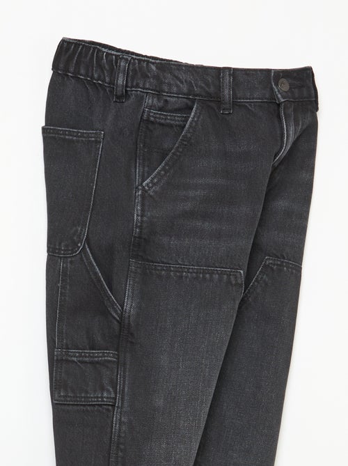 Jeans met kniestukken - Kiabi