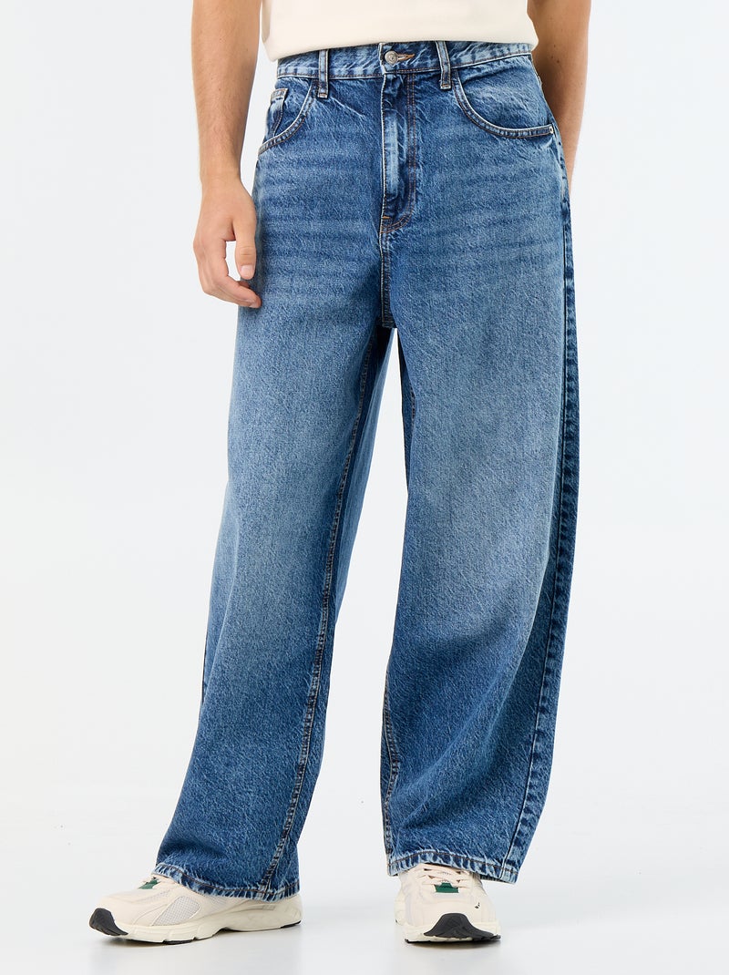 Jeans met super baggy pasvorm Blauw - Kiabi