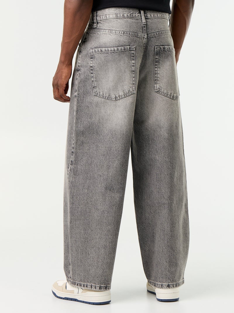 Jeans met super baggy pasvorm Grijs - Kiabi