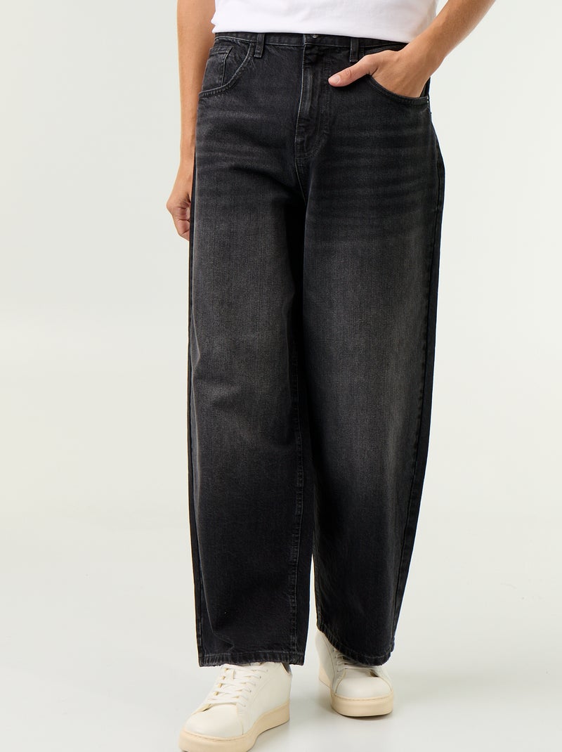 Jeans met super baggy pasvorm Zwart - Kiabi