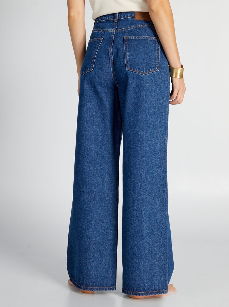 Jeans met wijde pijpen - 30L BLAUW - Kiabi
