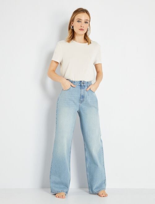 Jeans met wijde pijpen - 30L - Kiabi