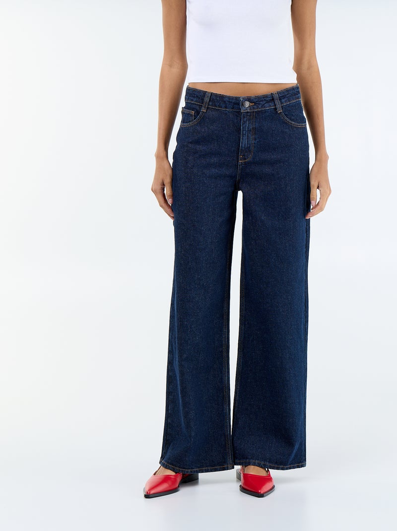 Jeans met wijde pijpen - 30L Blauw - Kiabi