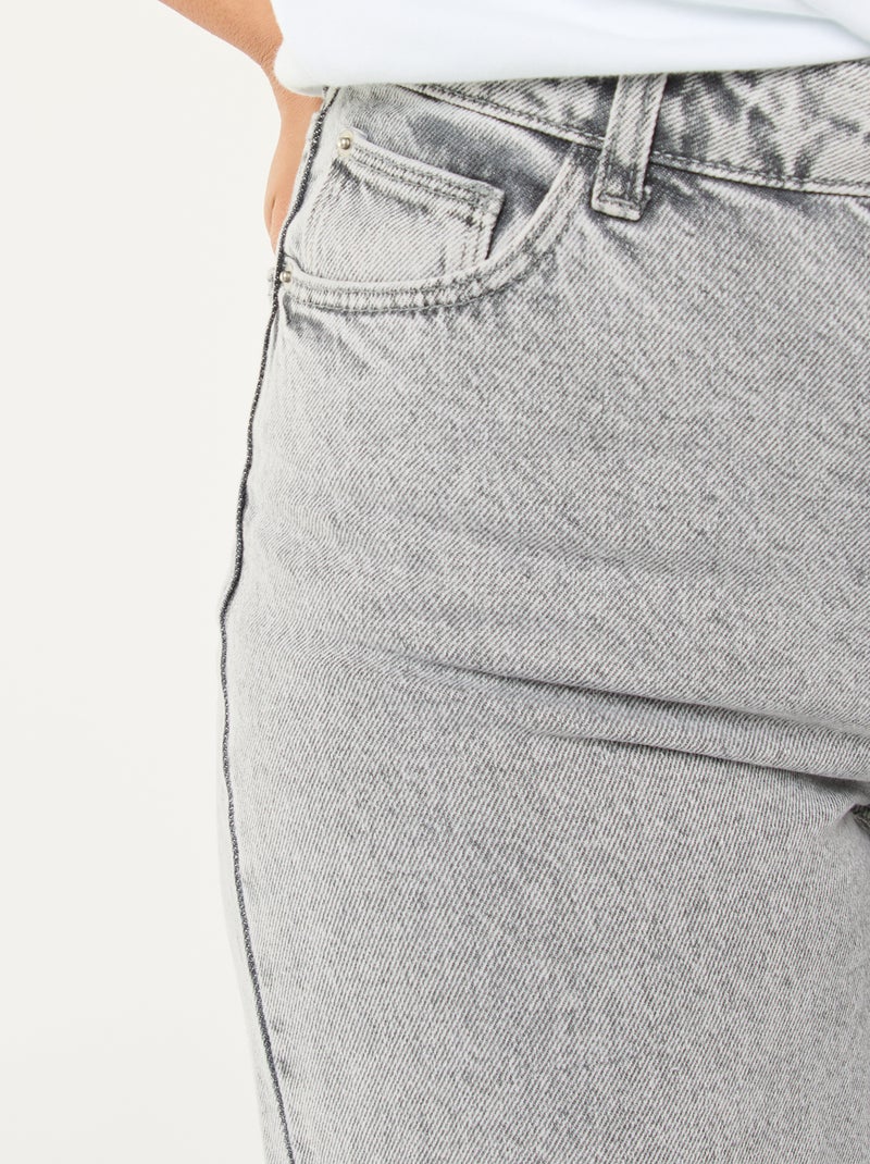 Jeans met wijde pijpen - 30L Grijs - Kiabi