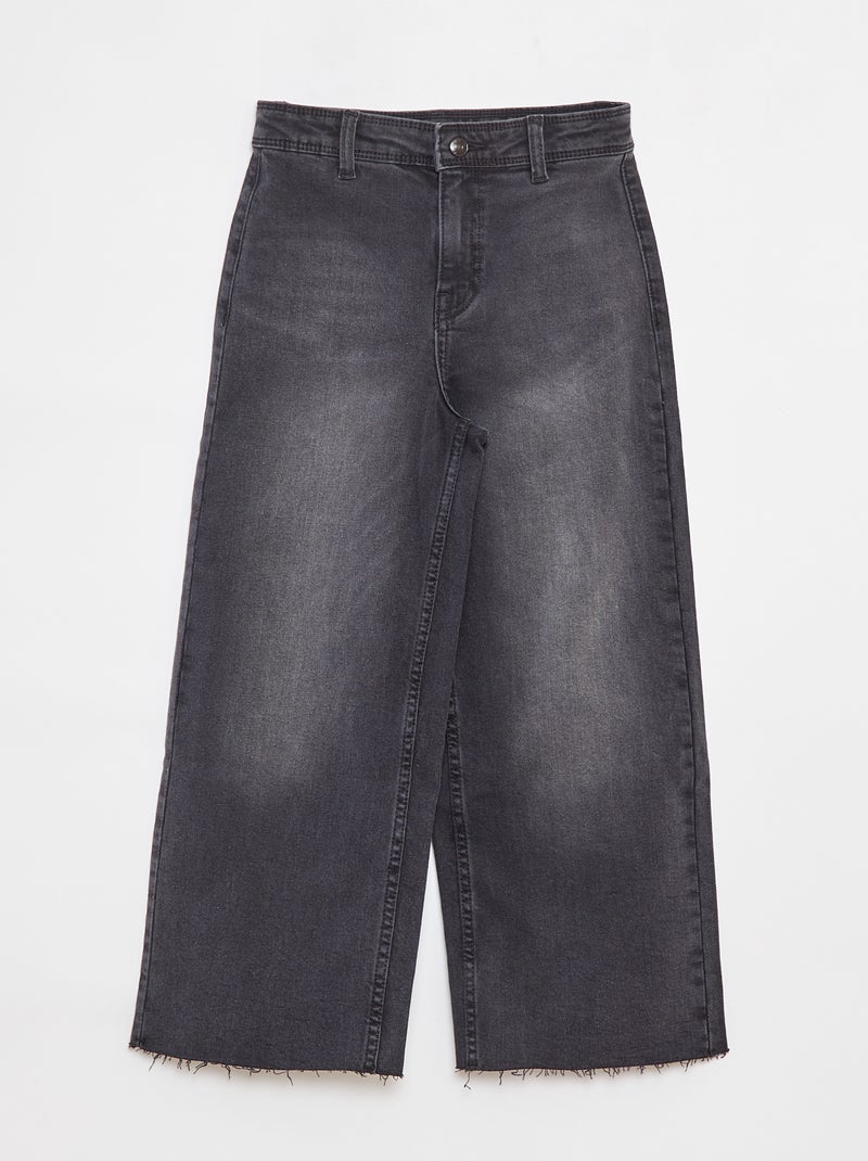 Jeans met wijde pijpen - Comfortabel model Grijs - Kiabi