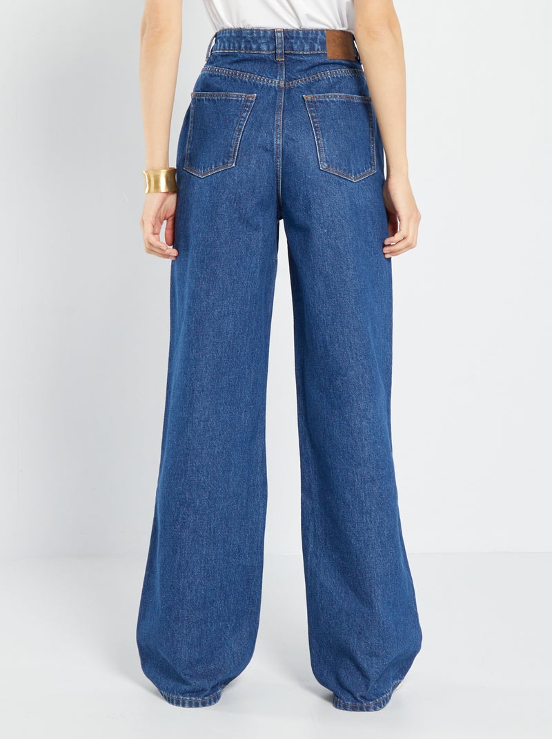 Jeans met wijde pijpen - L32 BLAUW - Kiabi