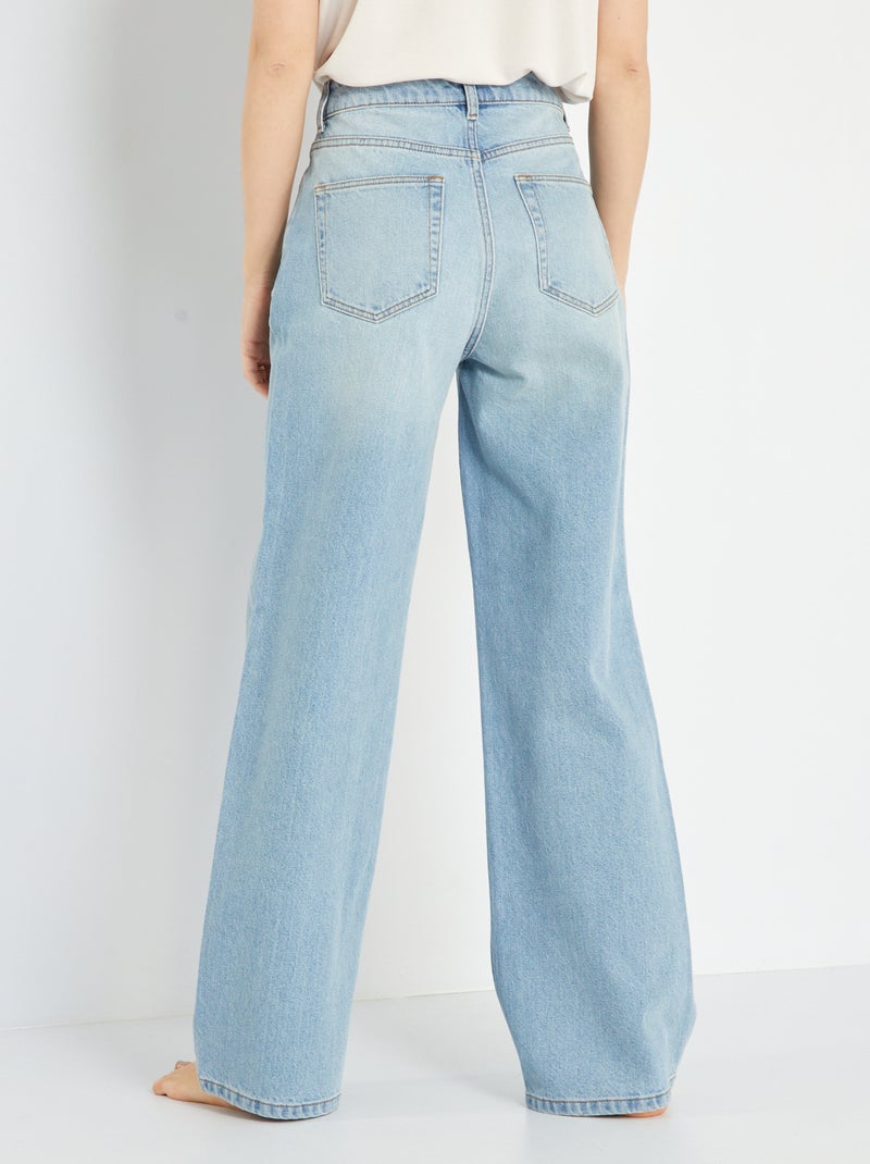 Jeans met wijde pijpen - L34 BLAUW - Kiabi