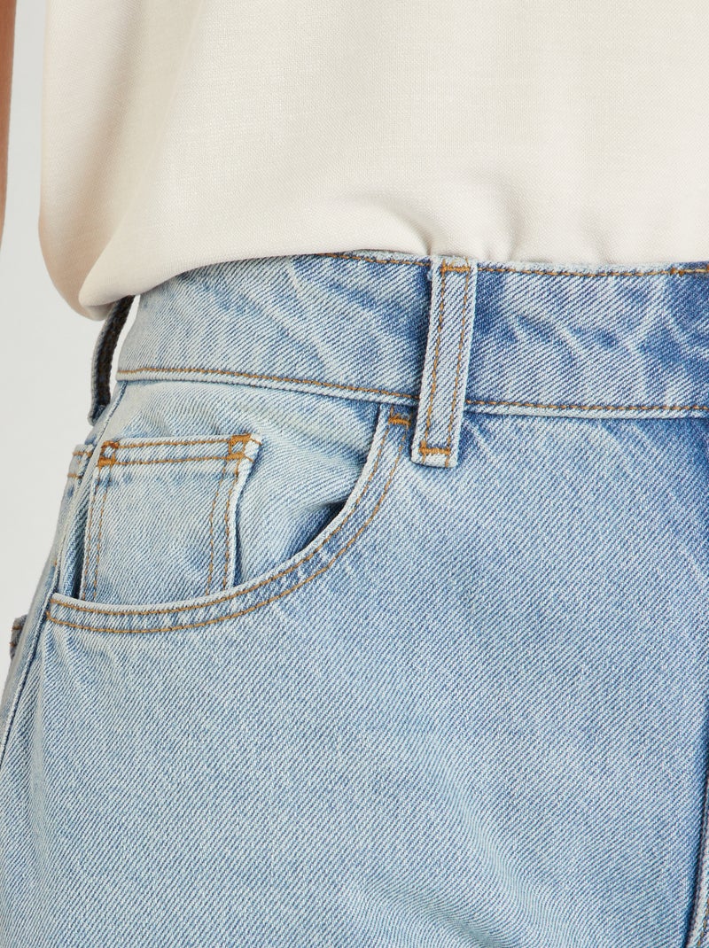 Jeans met wijde pijpen - L34 BLAUW - Kiabi