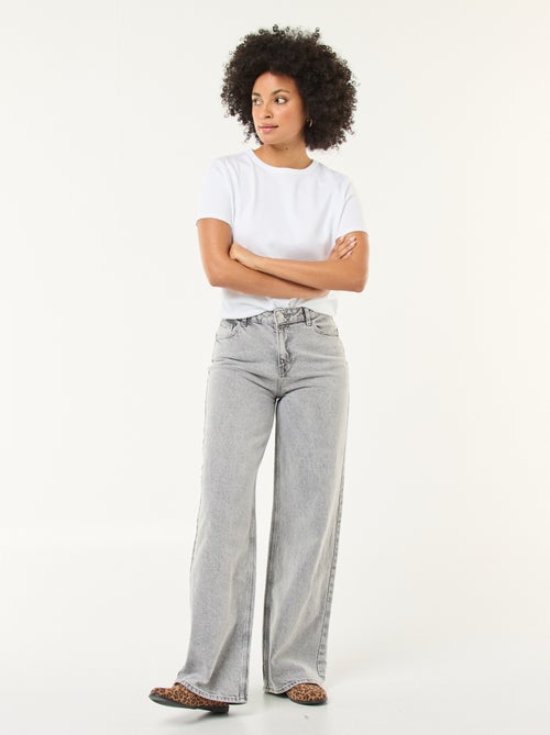 Jeans met wijde pijpen - L34 - Kiabi