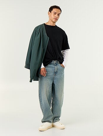Jeans met wijde pijpen en 5 zakken