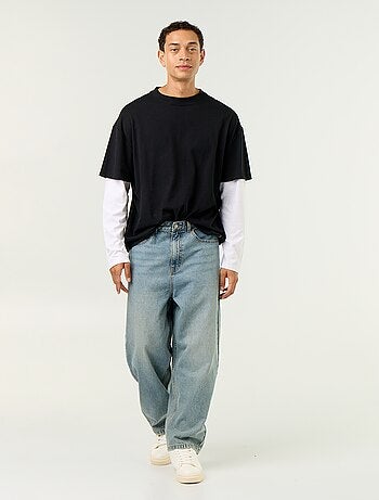 Jeans met wijde pijpen en 5 zakken