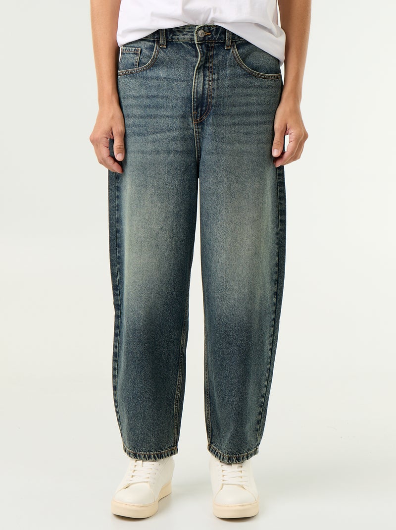 Jeans met wijde pijpen en 5 zakken Blauw - Kiabi