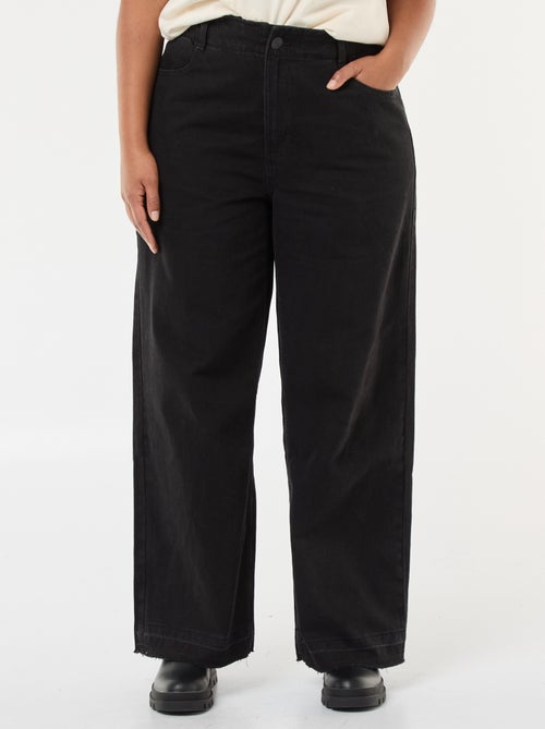 Jeans met wijde pijpen en raw-cut afwerking - Kiabi