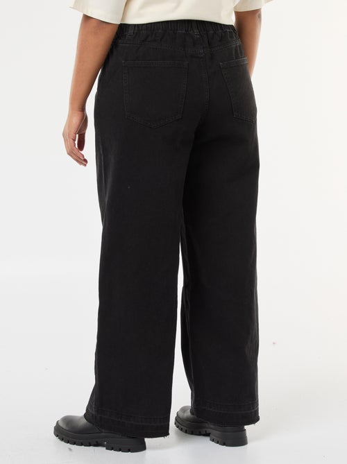 Jeans met wijde pijpen en raw-cut afwerking - Kiabi
