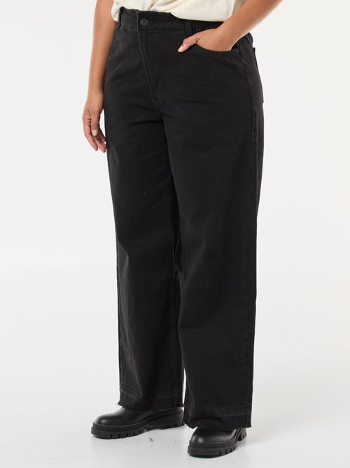 Jeans met wijde pijpen en raw-cut afwerking - Kiabi