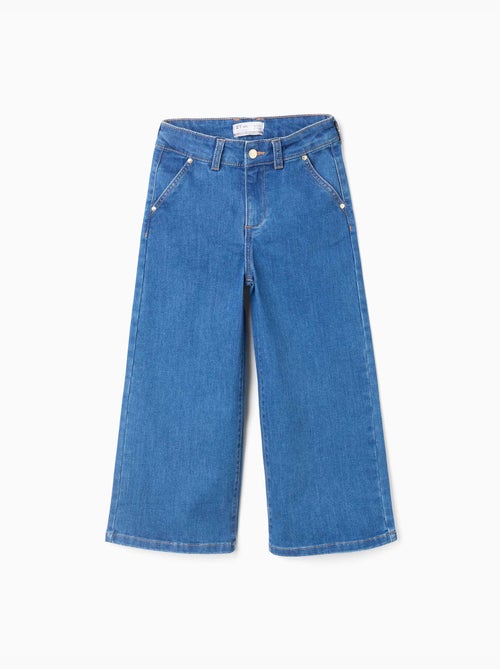 Jeans met wijde pijpen en zakken aan de voor- en achterkant - Kiabi Jeans met wijde pijpen en zakken aan de voor- en achterkant - Kiabi