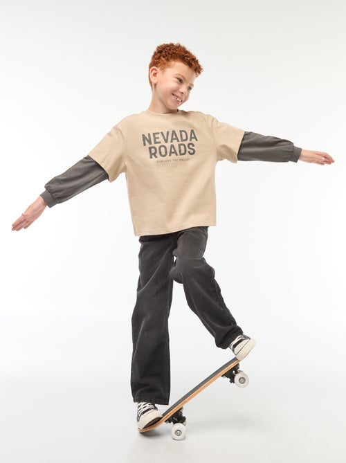 Jeans met wijde pijpen - Kiabi