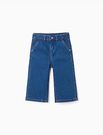 Jeans met wijde pijpen met 4 zakken
