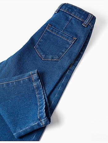 Jeans met wijde pijpen met 4 zakken