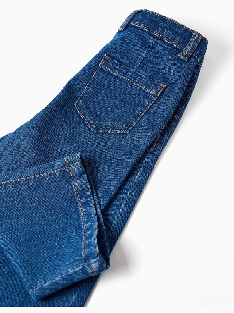 Jeans met wijde pijpen met 4 zakken Blauw Blauw - Kiabi