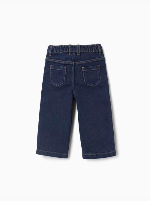 Jeans met wijde pijpen met drukknopen aan de voorkant - Kiabi