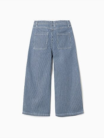Jeans met wijde pijpen met strepen