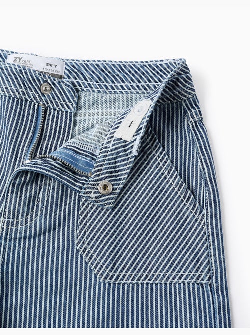 Jeans met wijde pijpen met strepen - Kiabi Jeans met wijde pijpen met strepen - Kiabi