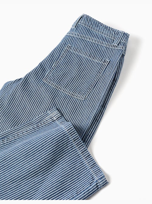 Jeans met wijde pijpen met strepen - Kiabi Jeans met wijde pijpen met strepen - Kiabi