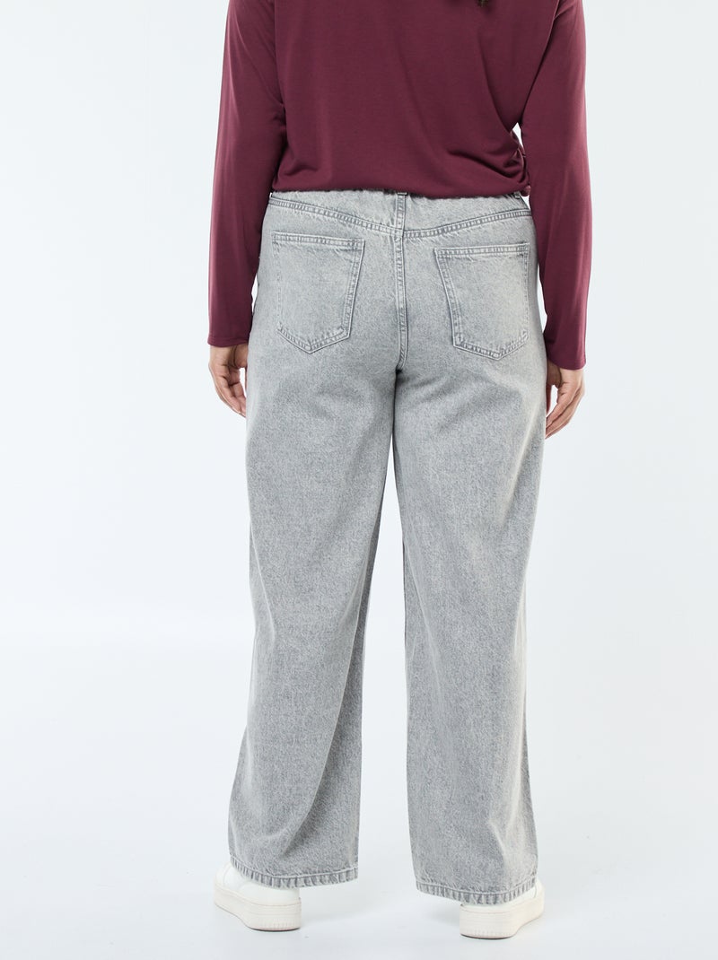 True Black Zwangerschapsbroek met wijde plissé, elastische tailleband en trekkoord, en wijde pijpen | Boohoo
