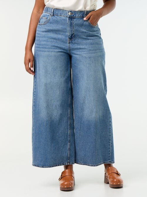 Jeans super wide leg met 5 zakken - Kiabi Jeans super wide leg met 5 zakken - Kiabi