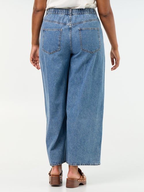 Jeans super wide leg met 5 zakken - Kiabi Jeans super wide leg met 5 zakken - Kiabi