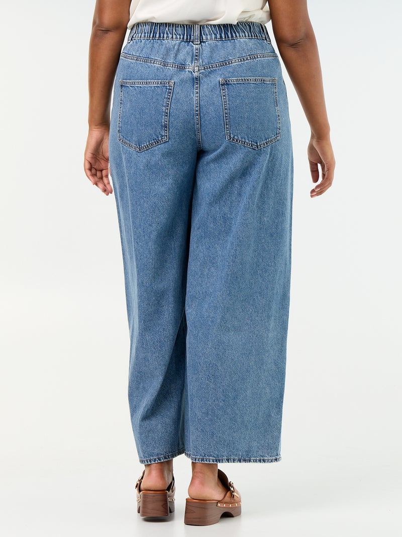 Jeans super wide leg met 5 zakken Blauw - Kiabi