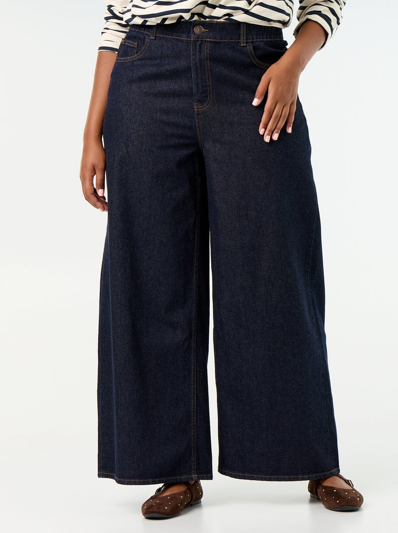 Jeans super wide leg met 5 zakken Blauw - Kiabi