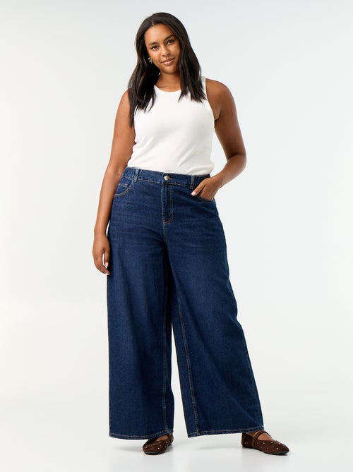 Jeans super wide leg met 5 zakken - Kiabi Jeans super wide leg met 5 zakken - Kiabi