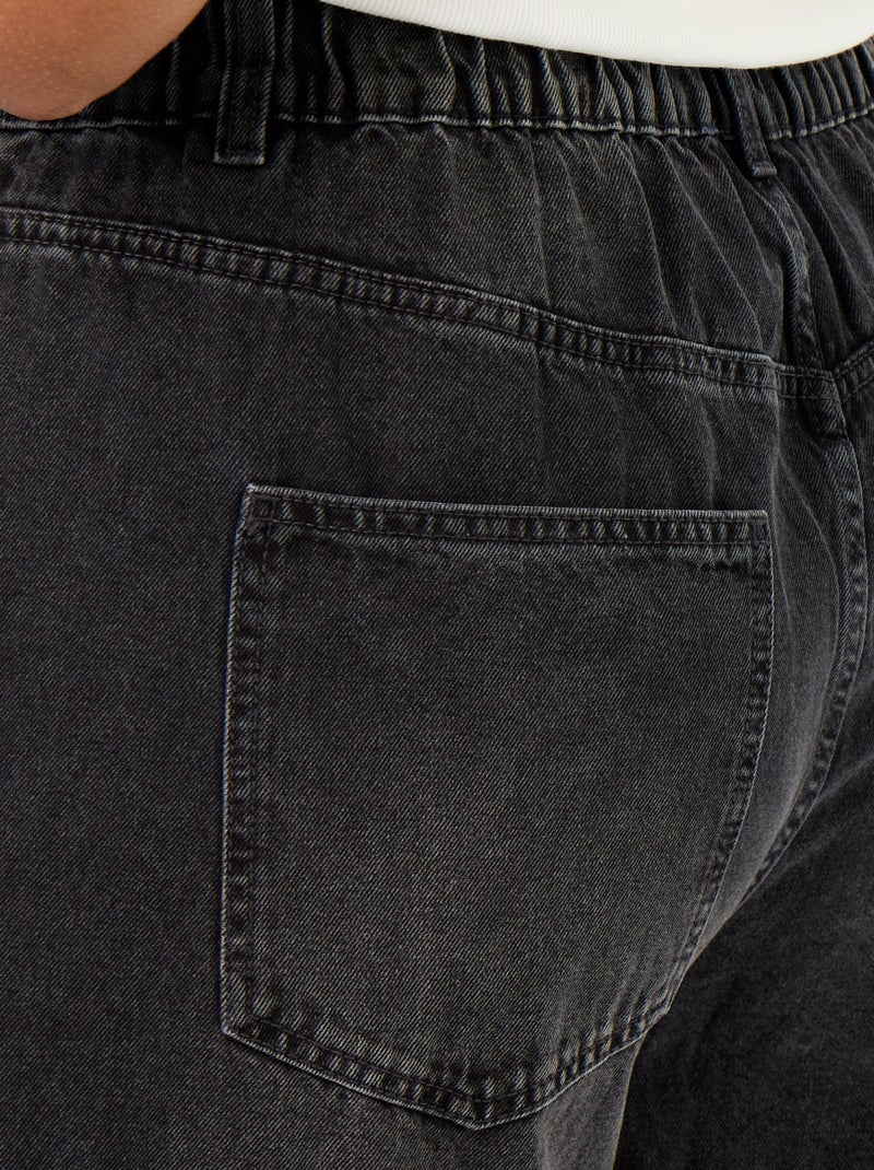 Jeans super wide leg met 5 zakken Zwart - Kiabi