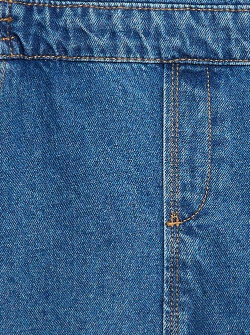 Jeans tuinbroek met volants - Kiabi