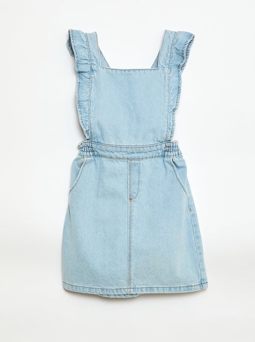 Jeans tuinbroek met volants - Kiabi