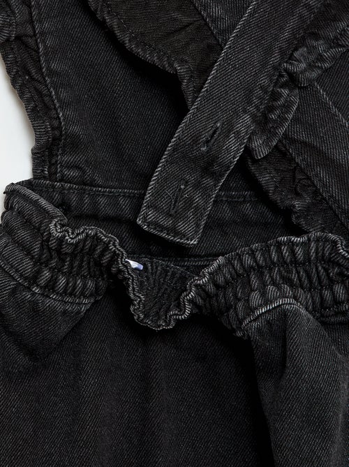 Jeans tuinbroek met volants - Kiabi