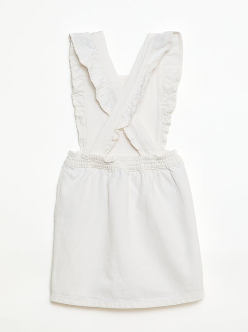 Jeans tuinbroek met volants - Kiabi