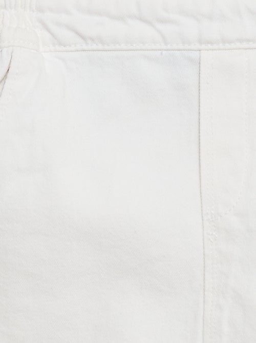 Jeans tuinbroek met volants - Kiabi